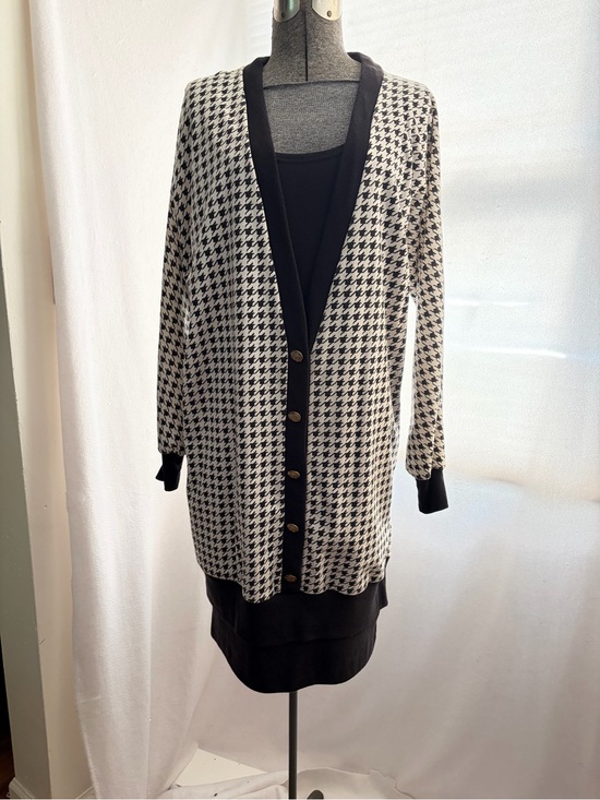 Vintage Dresses & Skirts - Vtg 90s Jessica Stevens oversized knit cardigan dress
